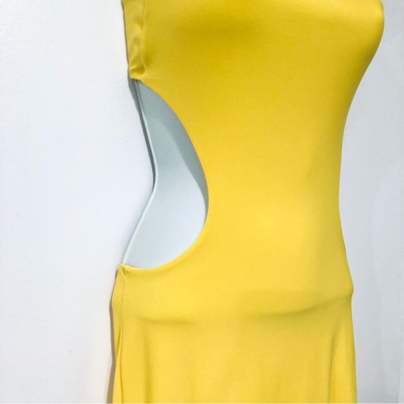THINK OF ME TUBE MINI DRESS YELLOW.SIZE SMALL - Picture 4 of 7